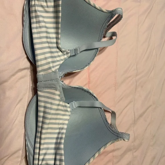 Victoria's Secret Classic Pin Stripe Blue and White Body by Victoria 38D Bra - Picture 2 of 5